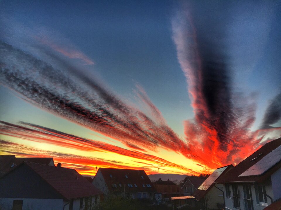 Evening sky clouds abendstimmung