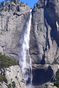 Water falls cliff