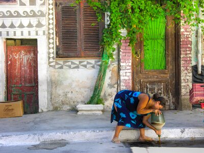 Traditional greek island mastic photo