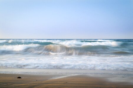 Wave sandy beach himmel photo