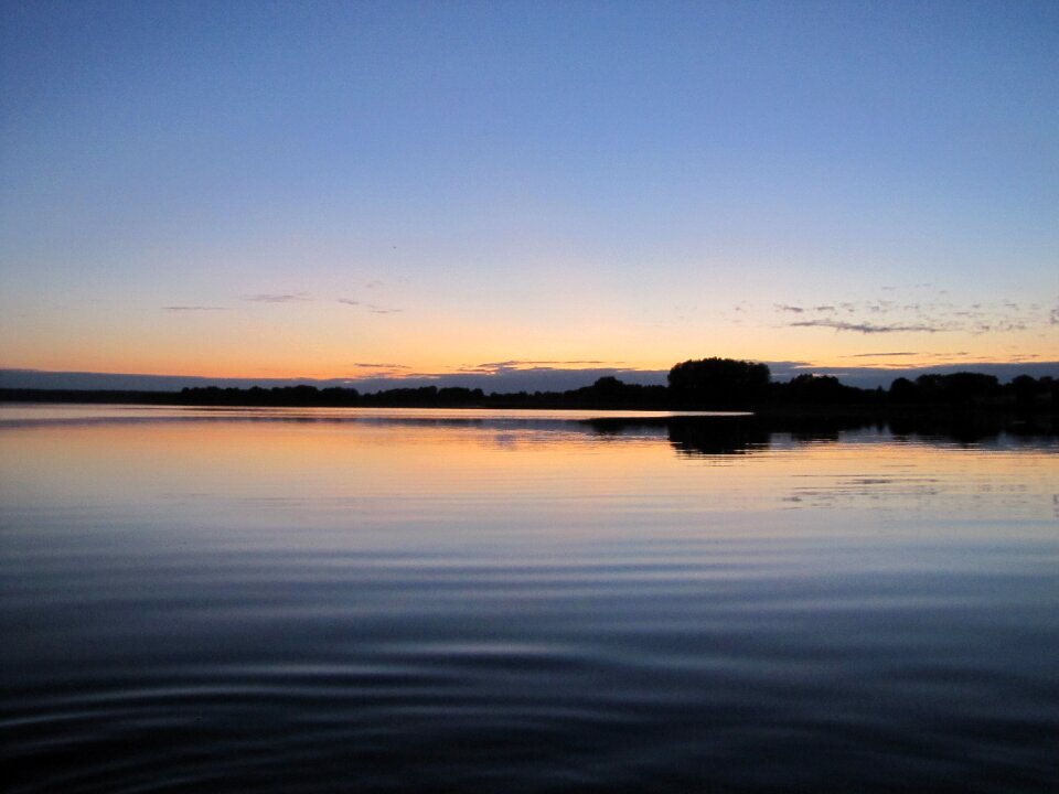 Landscape sunset water