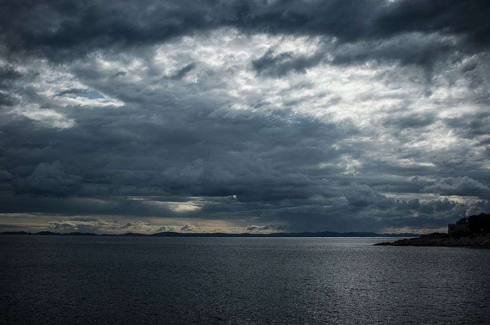 Clouds form dark clouds croatia