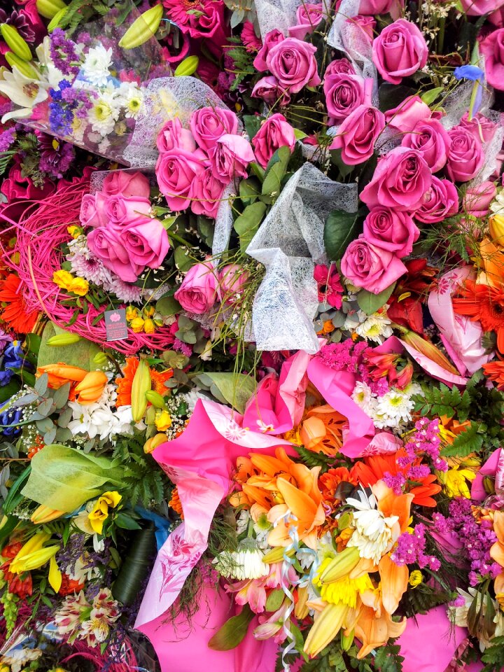 Pink romantic bunch of flowers