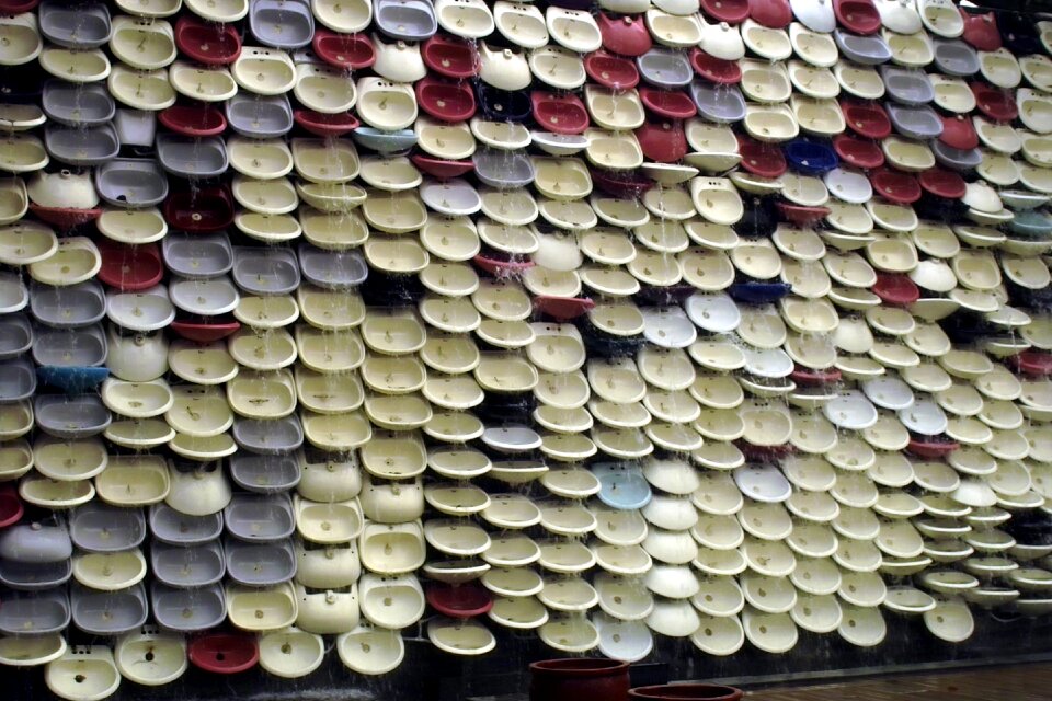 Ceramics falls wall
