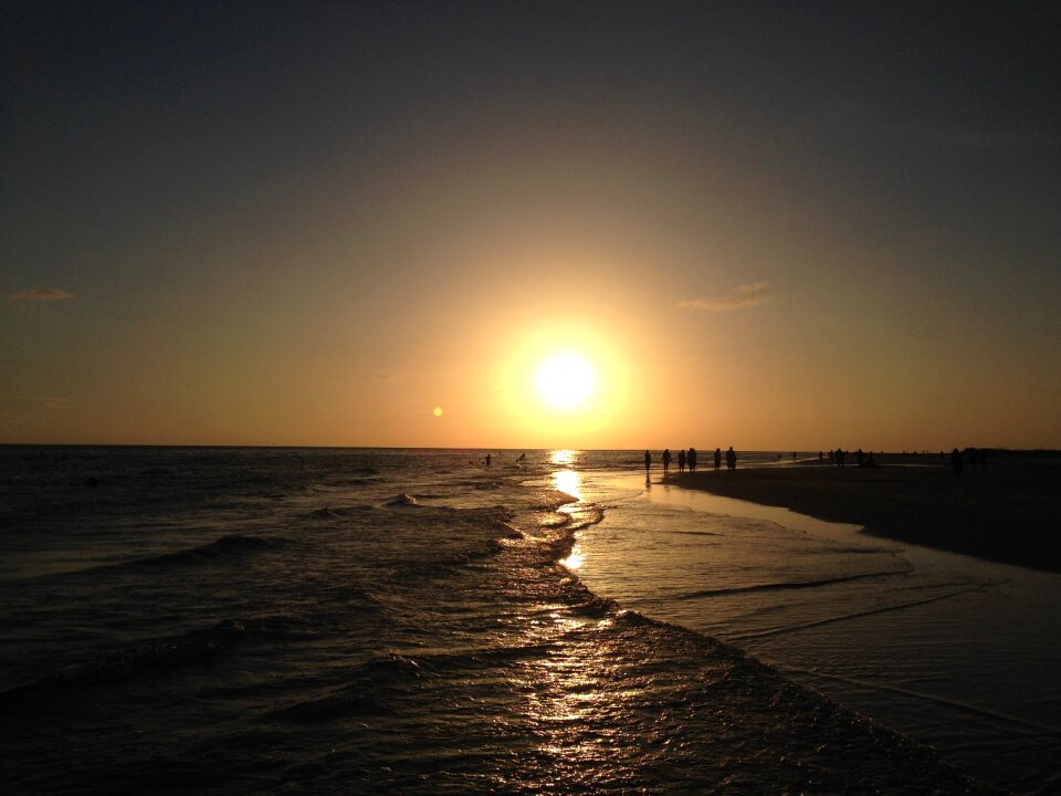Shoreline sand dusk