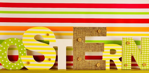 Colorful happy easter word