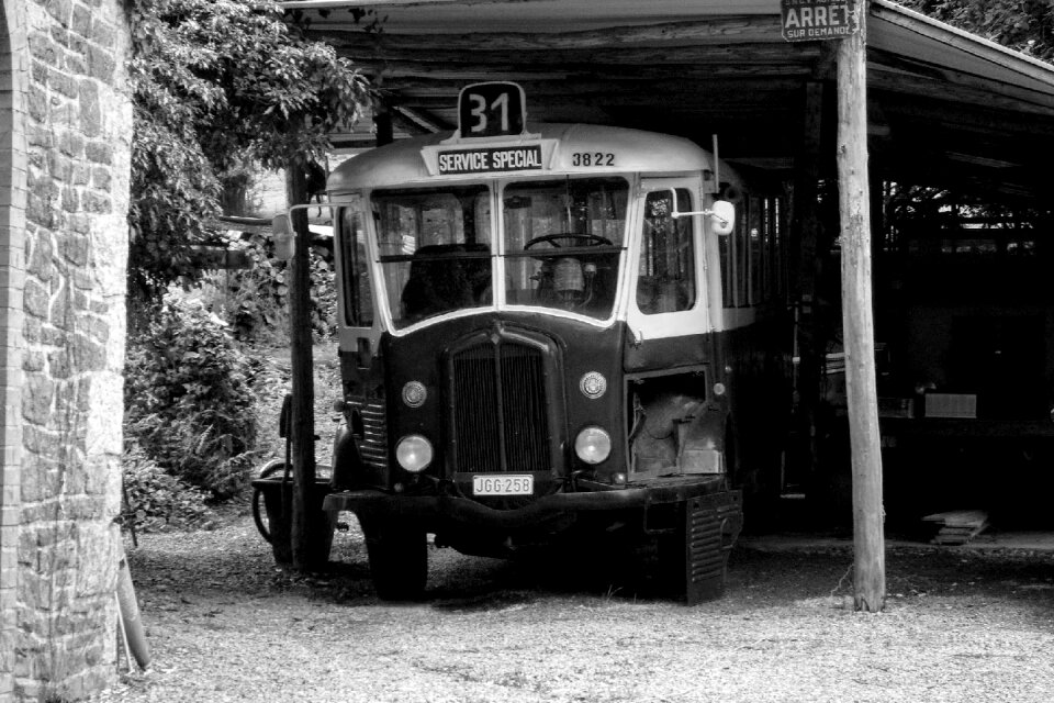 School bus retro vintage photo