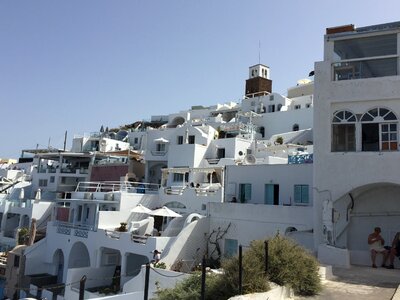 Hotel white building greece photo