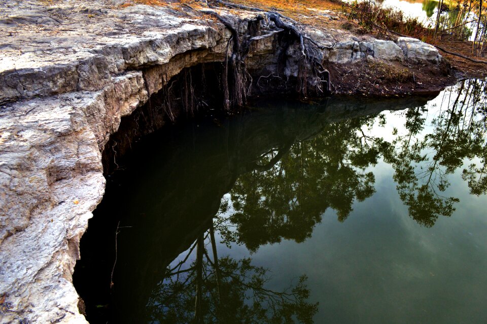 Waterfall landscape pond