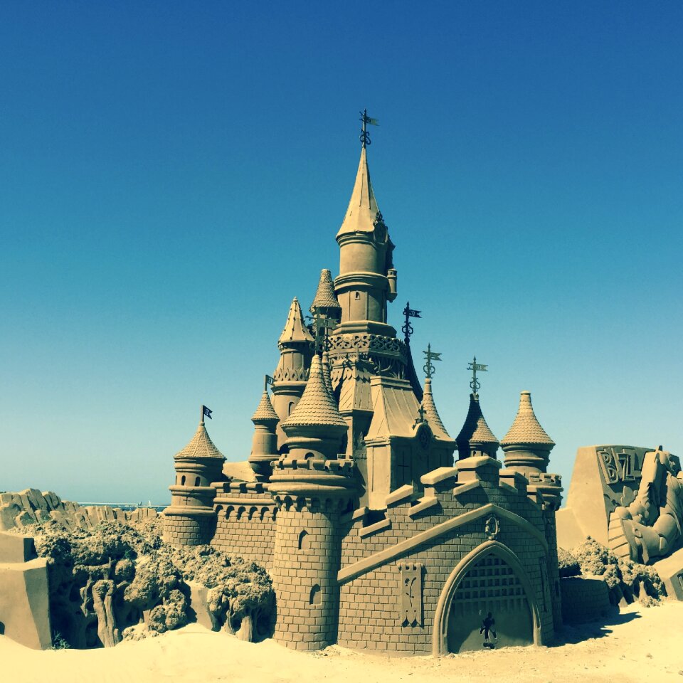 Castle sand sculptures sand