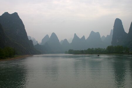 Guilin river landscape li river photo
