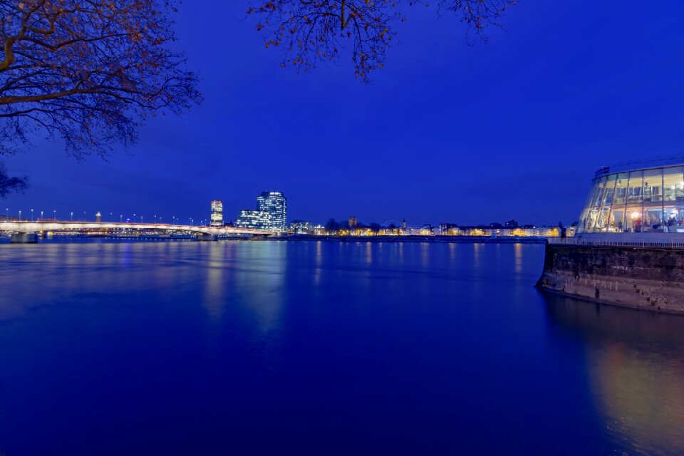 Blue hour night photograph water