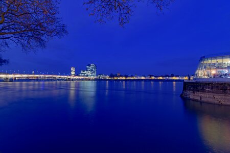 Blue hour night photograph water photo