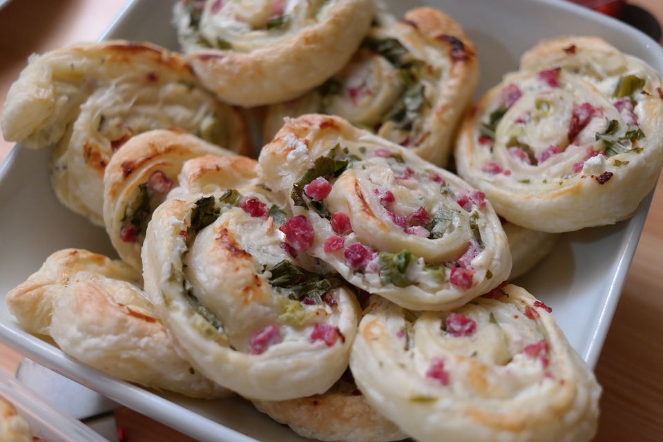 Puff pastry appetizers food eat
