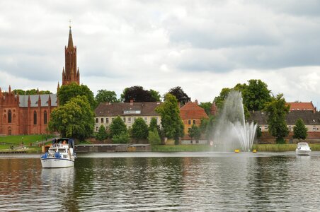 Lake klosterkirche water boat