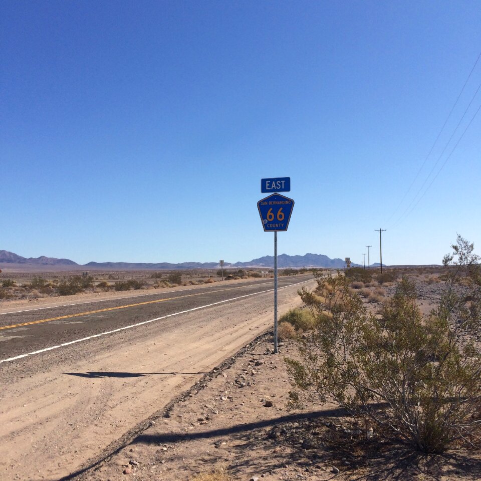 Road route 66 paths