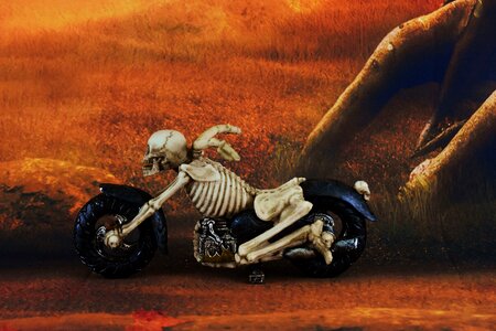 Skeleton bike motorcycle