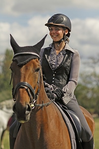 Cheerful ride equestrian