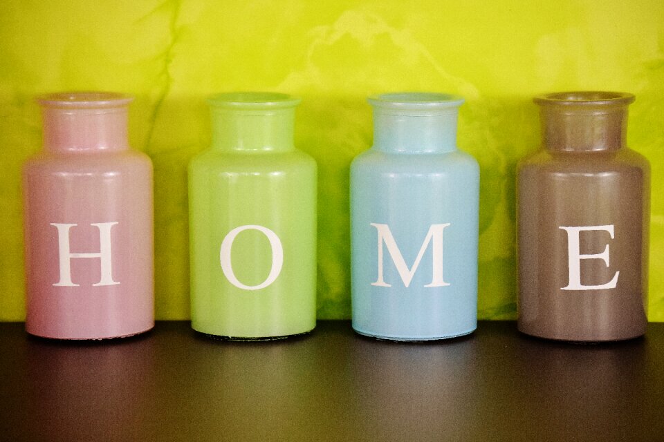 Colorful glass decoration