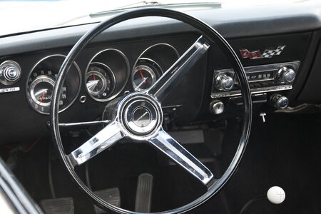 Sports car interior chrome