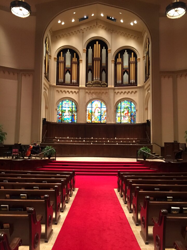 Stained glass window religion christian photo