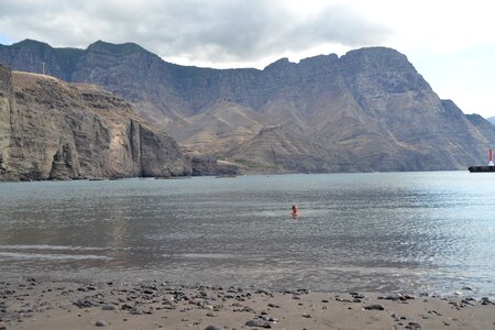 Sea mountain spain photo