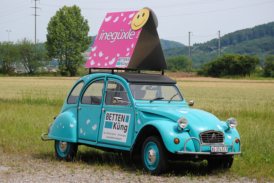 Auto advertising oldtimer