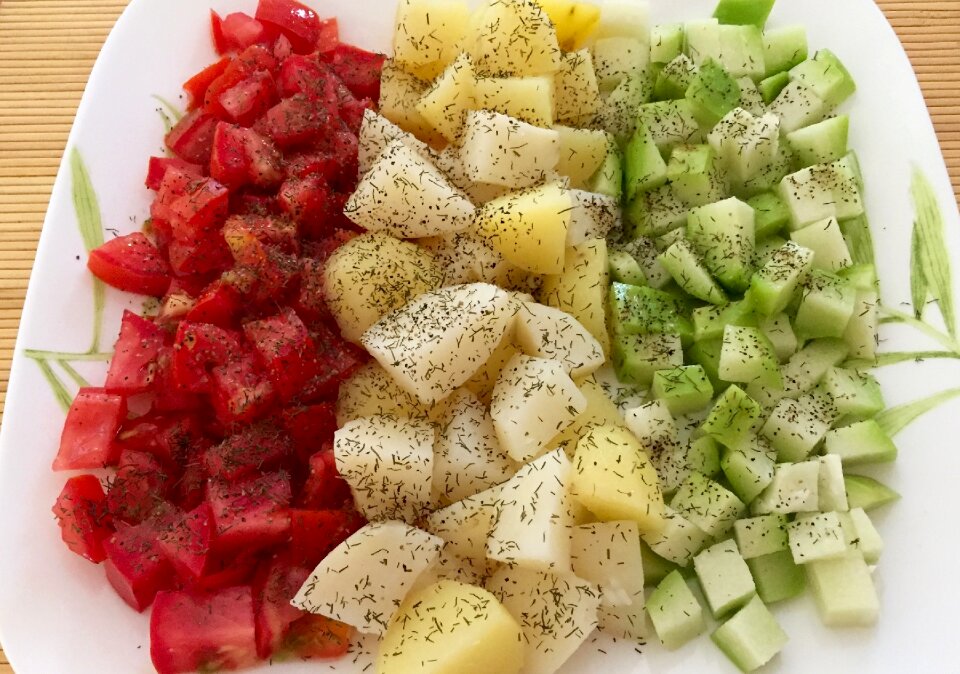 Tomatoes potatoes chayote
