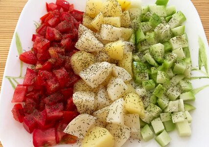 Tomatoes potatoes chayote
