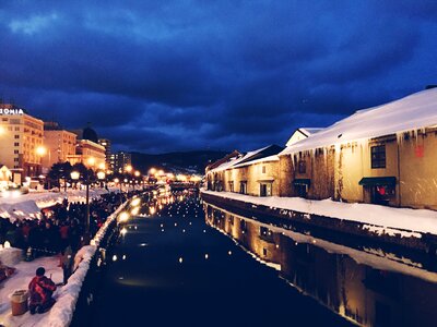 Night view romantic winter