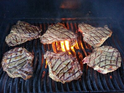 Dinner bbq grill marks