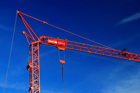 Technology construction work crane boom photo