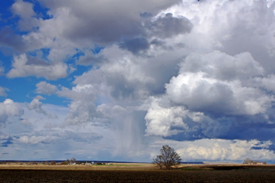 Blue sky clouds weather nature