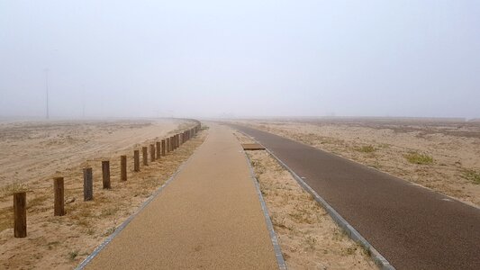 Fog walk loneliness photo