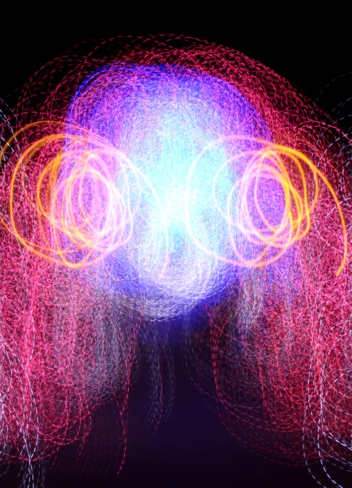 Light painting coloring night