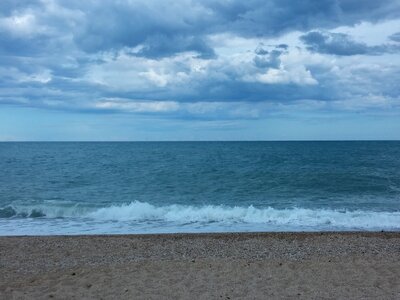 Wind beach clouds photo