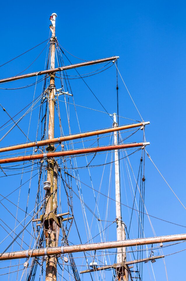 Boat masts port photo