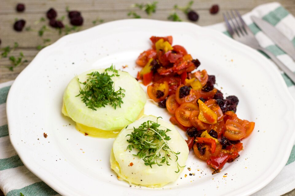 Tomatoes salad cress