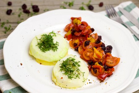 Tomatoes salad cress