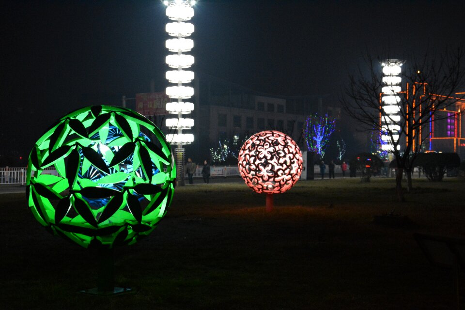 Park night night neon light