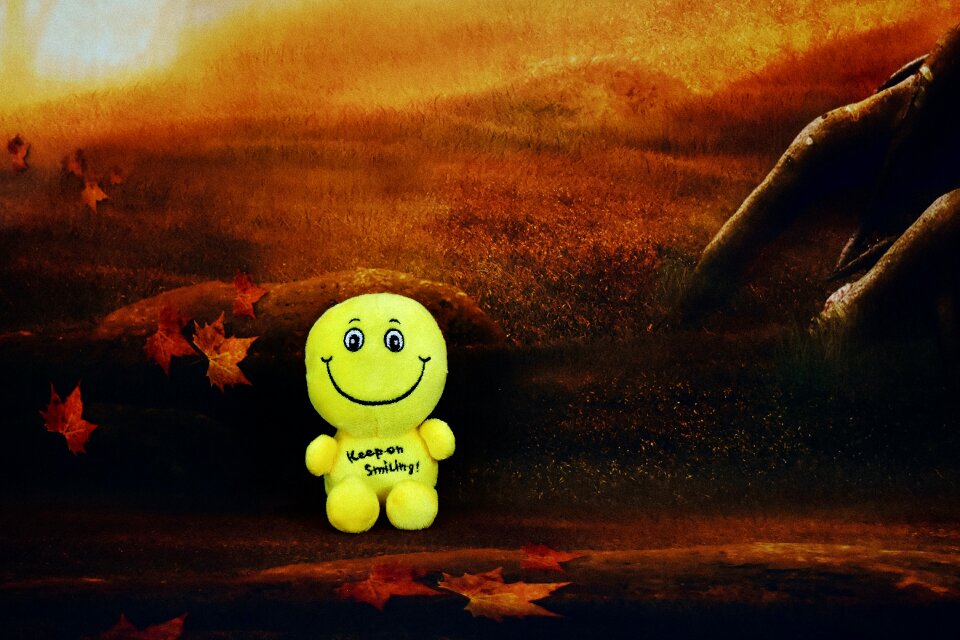 Happy cheerful emoticon