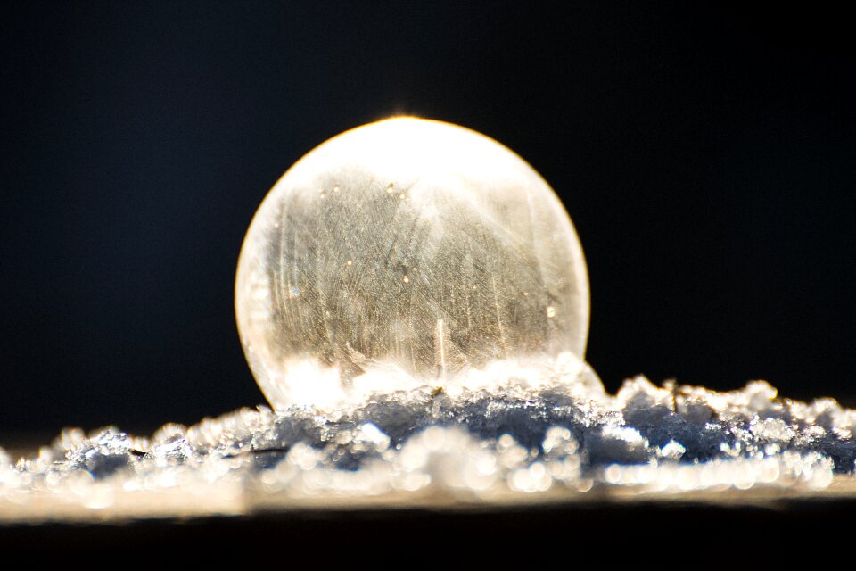 Frozen bubble bubble winter photo