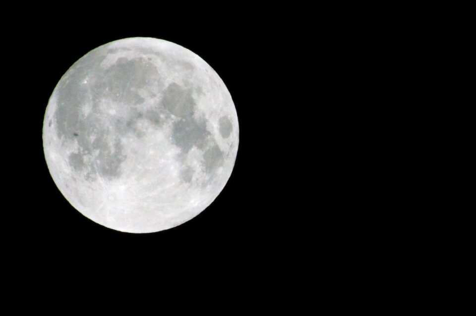 The fullness of the night sky super full moon