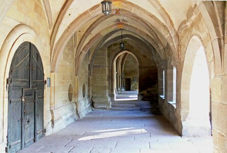 Medieval abbey archway photo