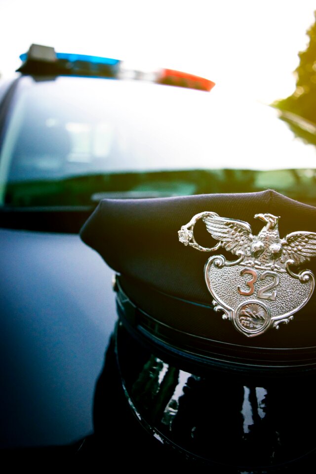 Officer protect man