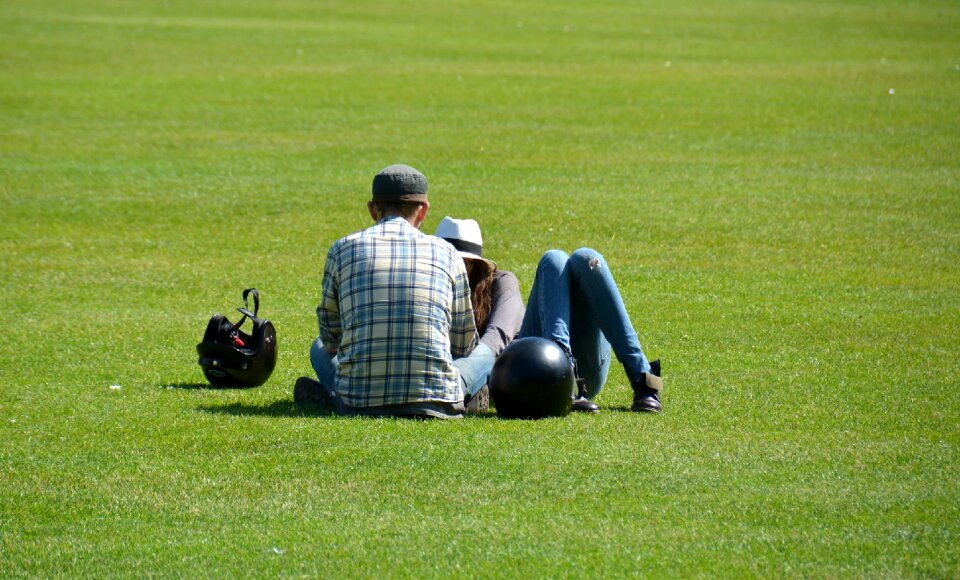 Young romantic together