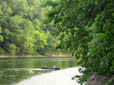 Lake canoe nature photo