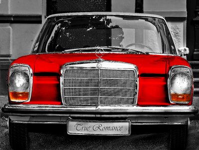 Retro car red photo