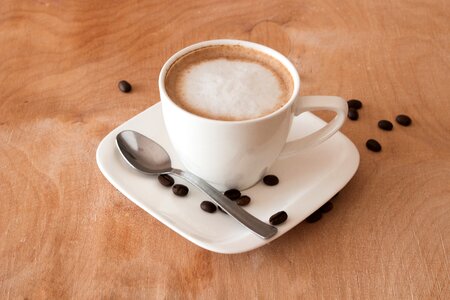 Coffee teacup coffee beans