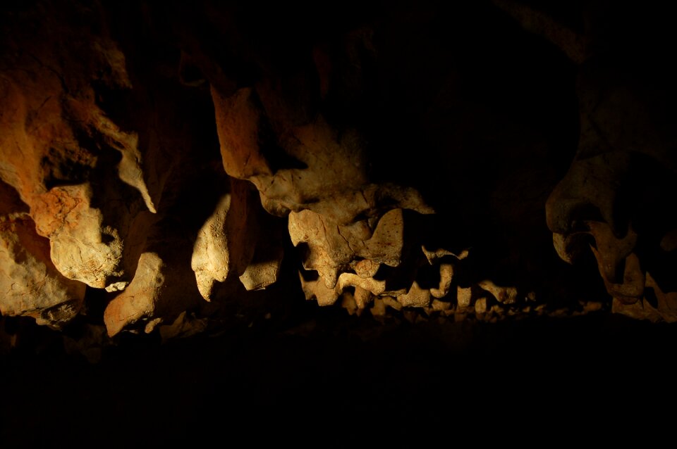 Ceiling cave rocks